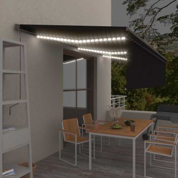 Tenda Automatica con Parasole Sensore Vento e LED 6x3 Antracite