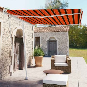 Tenda da Sole Automatica Autoportante 300x250cm Arancio Marrone