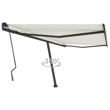 Tenda Sole Retrattile Manuale Autoportante 400x300 cm Crema
