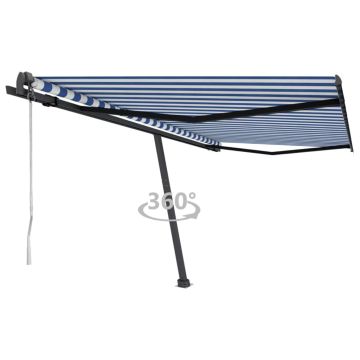 Tenda Retrattile Automatica con Palo 450x350 cm Arancio Marrone