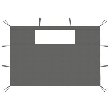 Pareti con Finestre per Gazebo 2 pz Antracite