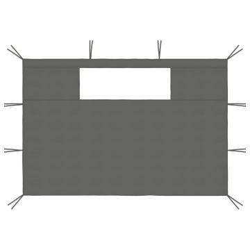 Pareti con Finestre per Gazebo 2 pz Antracite