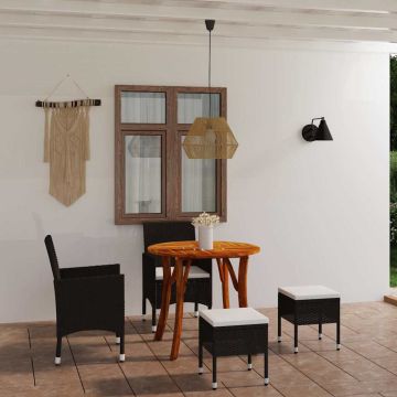 Set Mobili da Pranzo per Giardino 5 pz Marrone