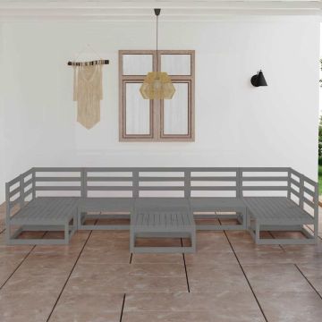 Set Divani da Giardino 8 pz in Legno Massello di Pino