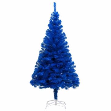 Albero di Natale Preilluminato con Palline Blu 180 cm PVC