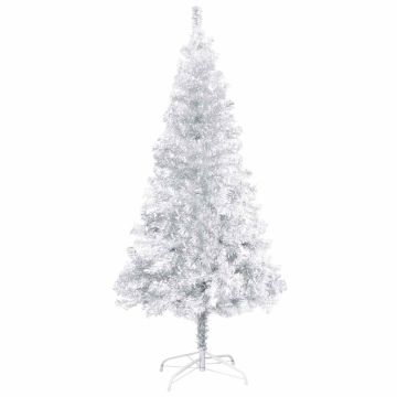 Albero di Natale Preilluminato con Palline Argento 120 cm PET