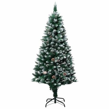 Albero di Natale Artificiale con LED e Set di Palline e Pigne 240 cm
