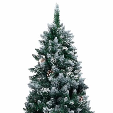 Albero di Natale Artificiale con LED e Set di Palline e Pigne 240 cm