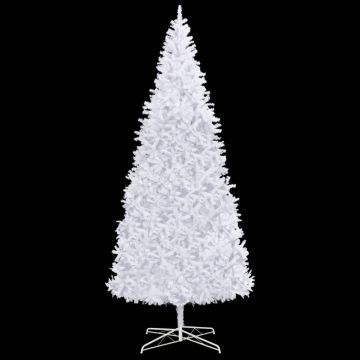 Albero di Natale Artificiale Preiluminato 400 cm Bianco