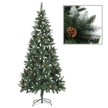 Albero di Natale Preilluminato con Palline 210 cm