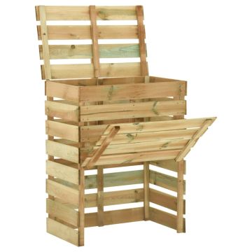 Compostiere da Giardino Doghe 4 pz 80x50x100 cm Pino Impregnato