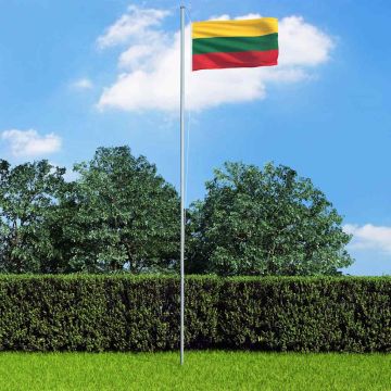 Bandiera della Lituania con Pennone in Alluminio 4 m