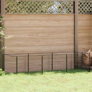 Gabbia per Cani Nera 3 m² in Acciaio