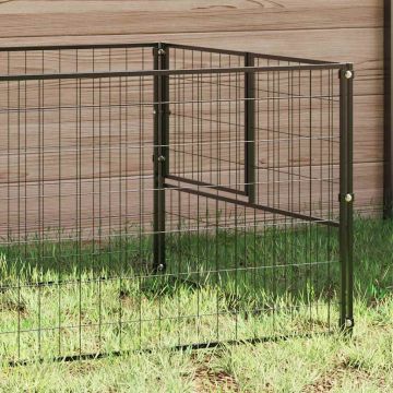 Gabbia per Cani Nera 4 m² in Acciaio