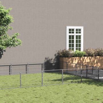 Gabbia per Cani Argento 20 m² in Acciaio