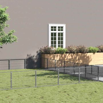 Gabbia per Cani Argento 36 m² in Acciaio
