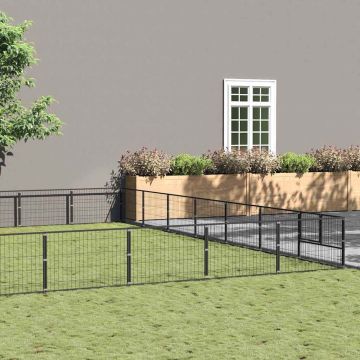 Gabbia per Cani Nera 63 m² in Acciaio