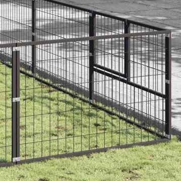 Gabbia per Cani Nera 70 m² in Acciaio
