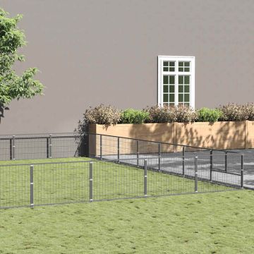Gabbia per Cani Argento 49 m² in Acciaio