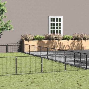 Gabbia per Cani Nera 81 m² in Acciaio