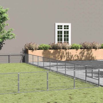 Gabbia per Cani Argento 100 m² in Acciaio