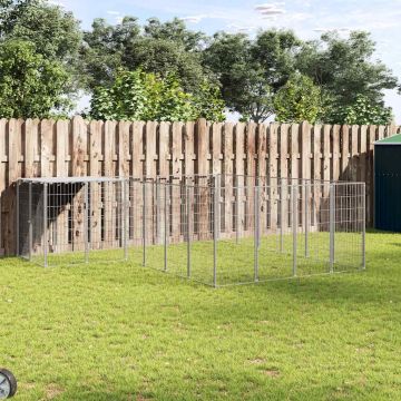 Gabbia per Cani Argento 8,47 m² in Acciaio