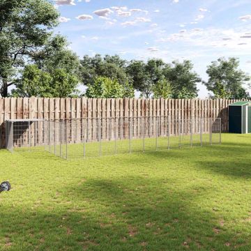 Gabbia per Cani Argento 22,99 m² in Acciaio