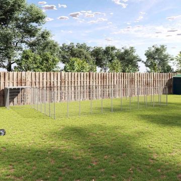 Gabbia per Cani Argento 25,41 m² in Acciaio