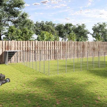 Gabbia per Cani Argento 37,51 m² in Acciaio