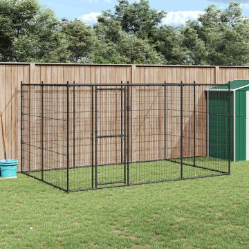 Gabbia per Cani da Esterno in Acciaio 7,26 m²
