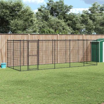 Gabbia per Cani da Esterno in Acciaio 12,1 m²