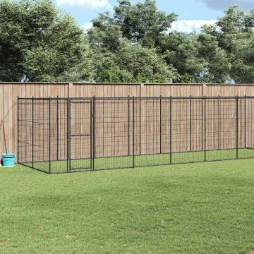 Gabbia per Cani da Esterno in Acciaio 21,78 m²