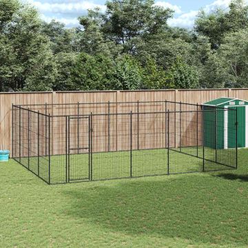 Gabbia per Cani da Esterno in Acciaio 24,2 m²