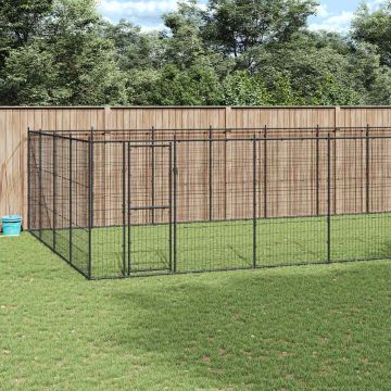 Gabbia per Cani da Esterno in Acciaio 33,88 m²
