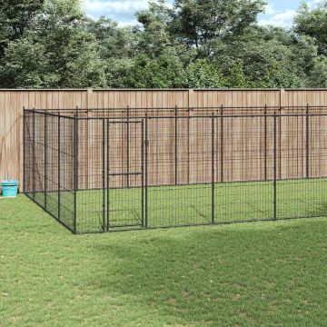 Gabbia per Cani da Esterno in Acciaio 43,56 m²