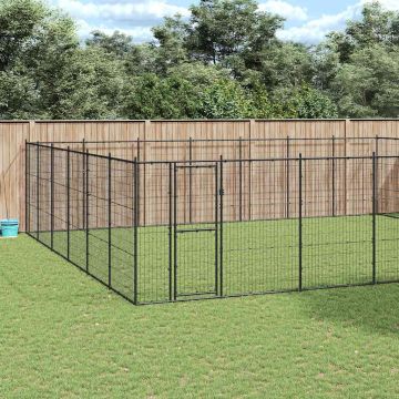 Gabbia per Cani da Esterno in Acciaio 50,82 m²