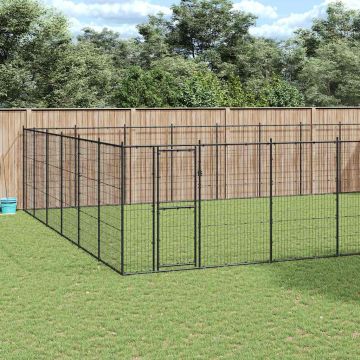 Gabbia per Cani da Esterno in Acciaio 65,34 m²