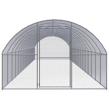 Gabbia per Polli da Esterno 3x16x2 m in Acciaio Zincato
