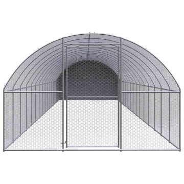 Gabbia per Polli da Esterno 3x16x2 m in Acciaio Zincato