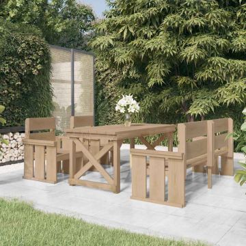 Set da Pranzo per Giardino 4 pz in Legno di Pino Impregnato