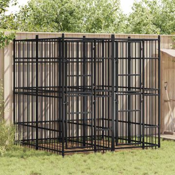 Gabbia per Cani da Esterno in Acciaio 3,69 m²