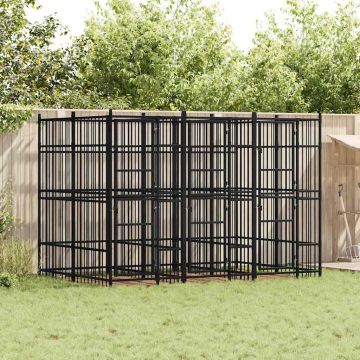 Gabbia per Cani da Esterno in Acciaio 5,53 m²