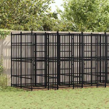 Gabbia per Cani da Esterno in Acciaio 11,06 m²
