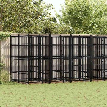 Gabbia per Cani da Esterno in Acciaio 12,9 m²