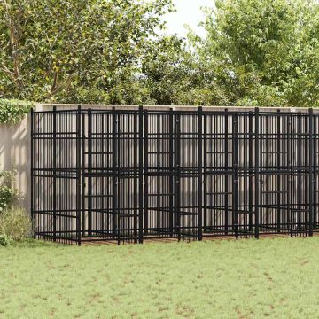 Gabbia per Cani da Esterno in Acciaio 14,75 m²