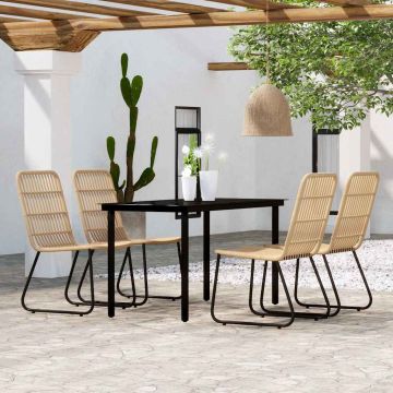 Set Mobili da Pranzo per Giardino 5 pz Rovere