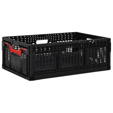 Scatole Pieghevoli 4 pz 60x40x22 cm Nere 46 L