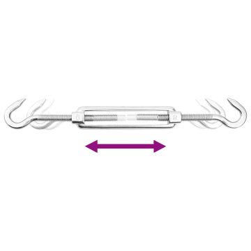 Set Accessori per Vela Parasole 12 pz in Acciaio Inossidabile
