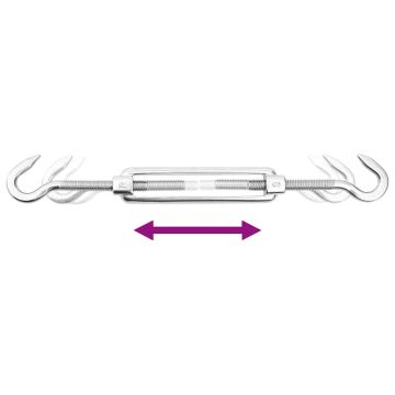 Set Accessori per Vela Parasole 9 pz in Acciaio Inossidabile