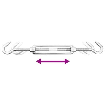 Set Accessori per Vela Parasole 8 pz in Acciaio Inossidabile